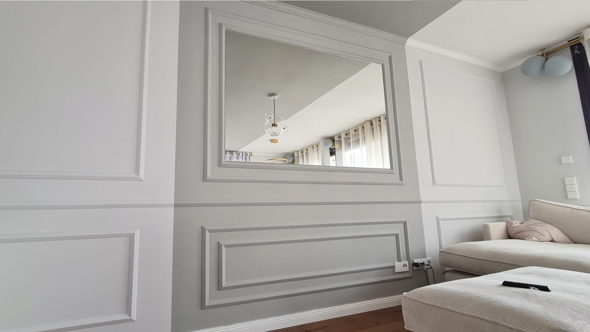 Moderne Wandvertäfelung mit Styropor Wandleisten Moderne Wandvertäfelung mit Styropor Wandleisten